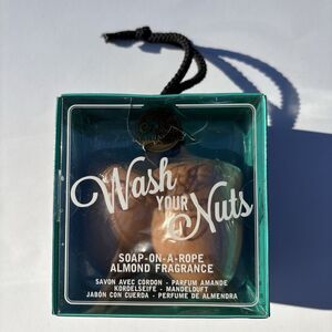 Wash Your Nuts Novelty Soap On A Rope Almond Fragance 9.2 oz, Funny Gift Acorns